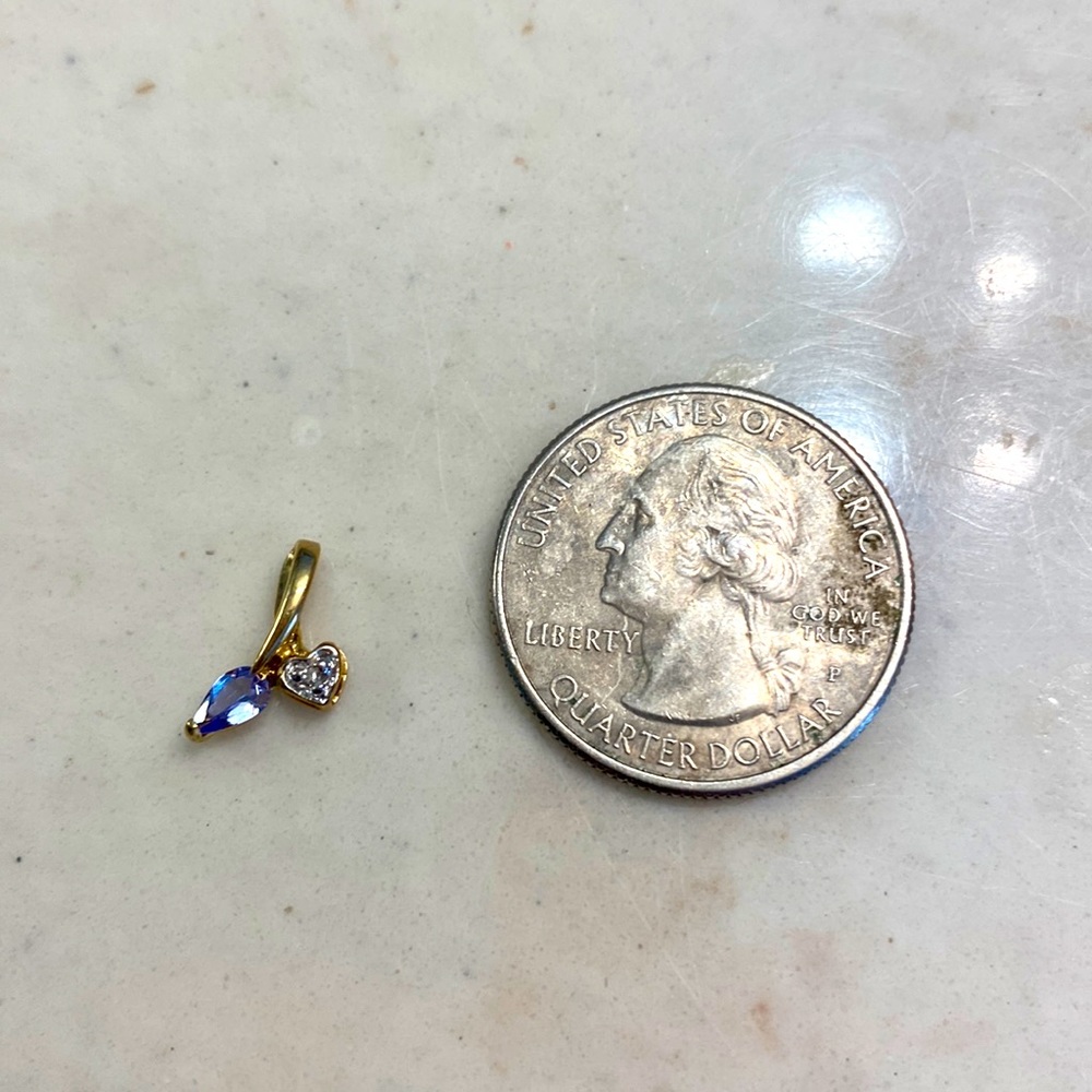10k Diamond and Amethyst Pendant